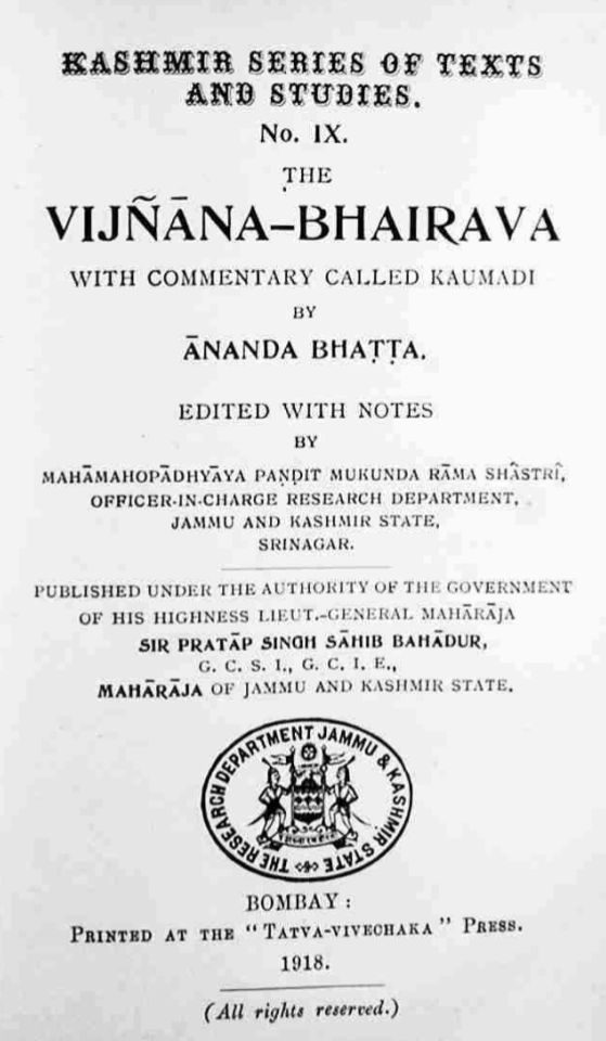 vijnana bhairava pdf